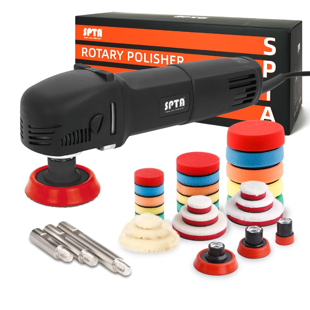 SPTA Mini Polisher front view for precise detailing and comfortable grip.