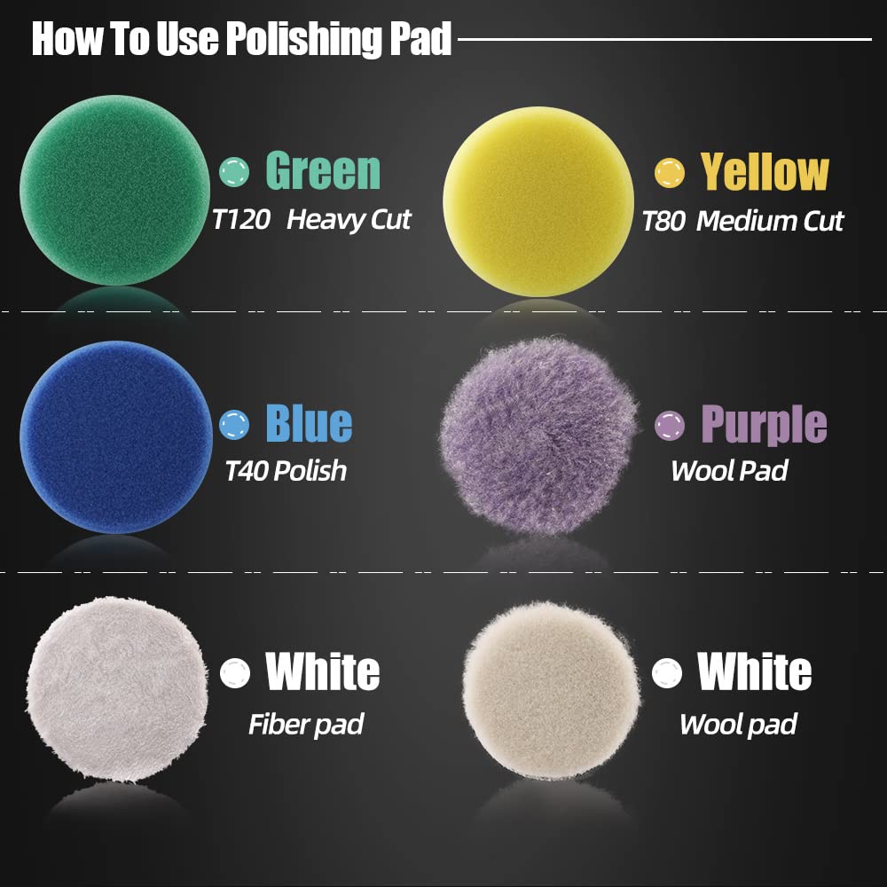 SPTA blue polish pad delivers fine correction for smooth finishing on curved panels