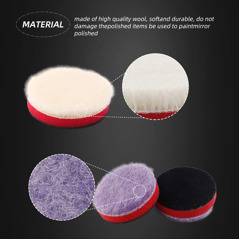 SPTA purple woolen pad heavy cut for strong defect removal in corners