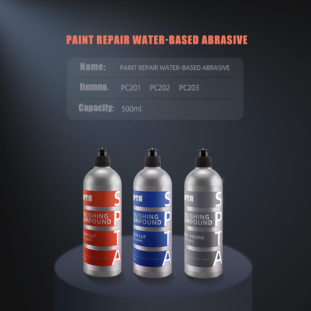 Applying SPTA compound to car paint to enhance gloss and correct minor defects