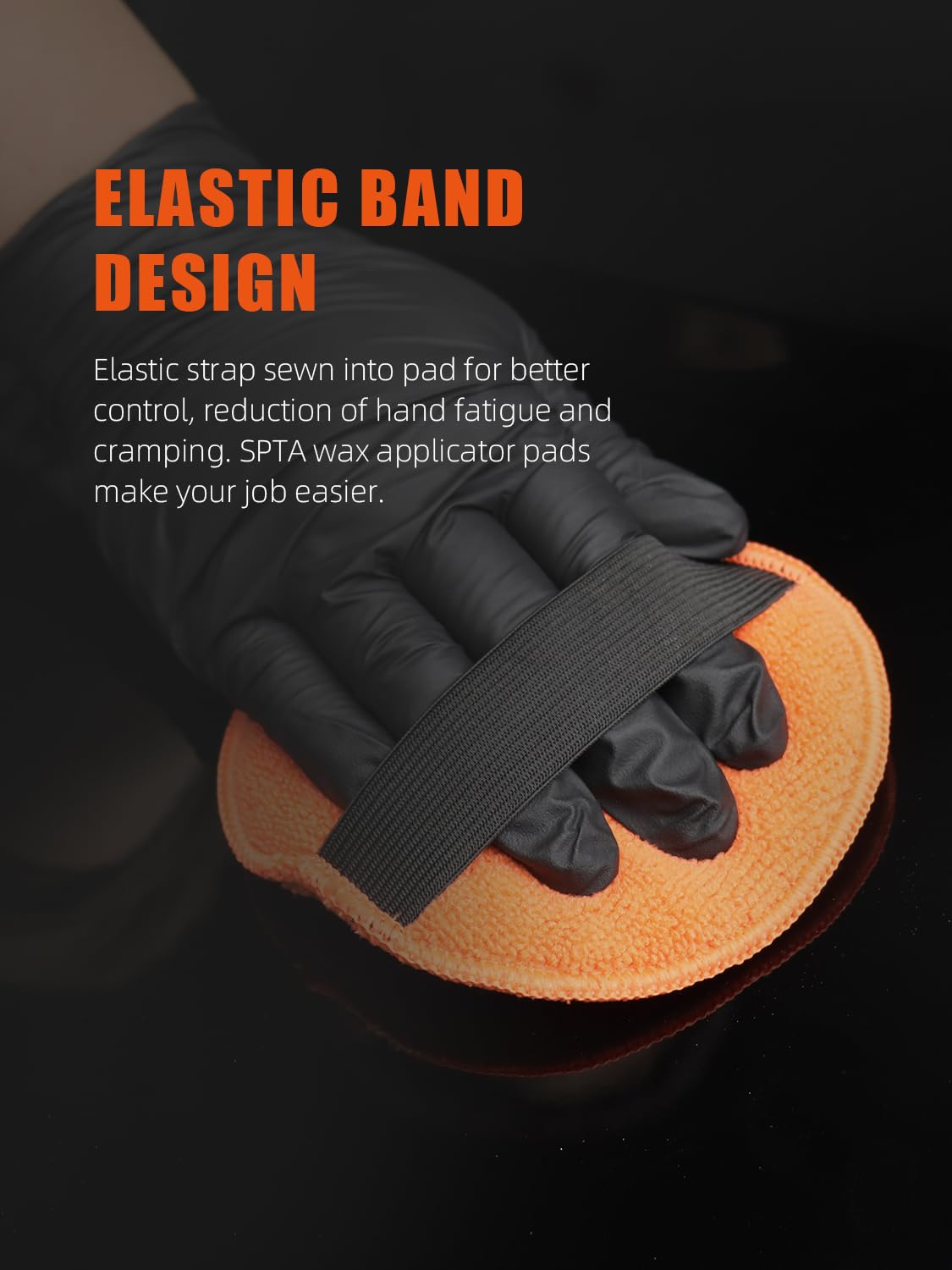 SPTA multi-purpose car detail pad for waxing, polishing, and dressing.