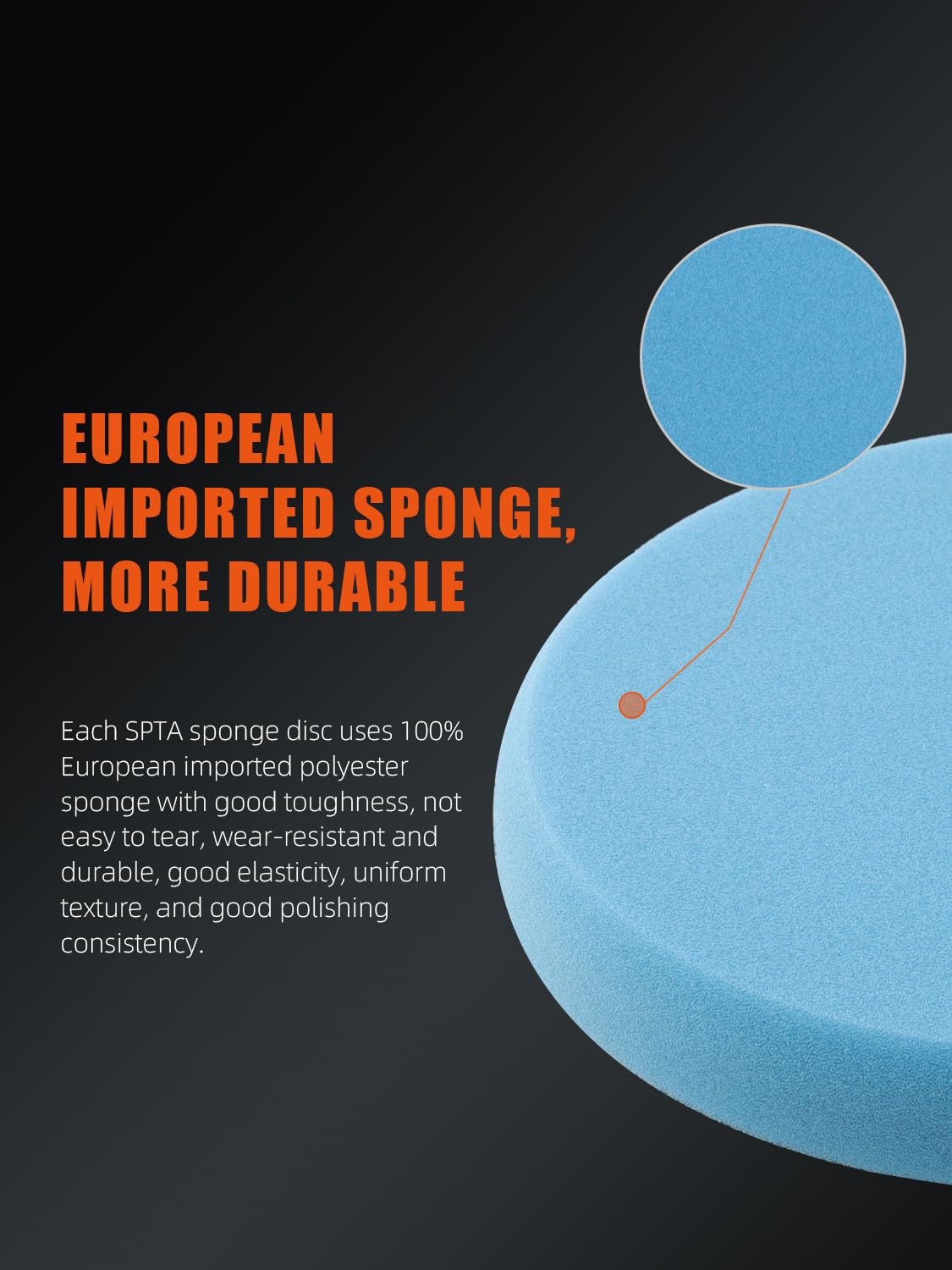 SPTA orange microfiber finishing pad delivers refined final passes