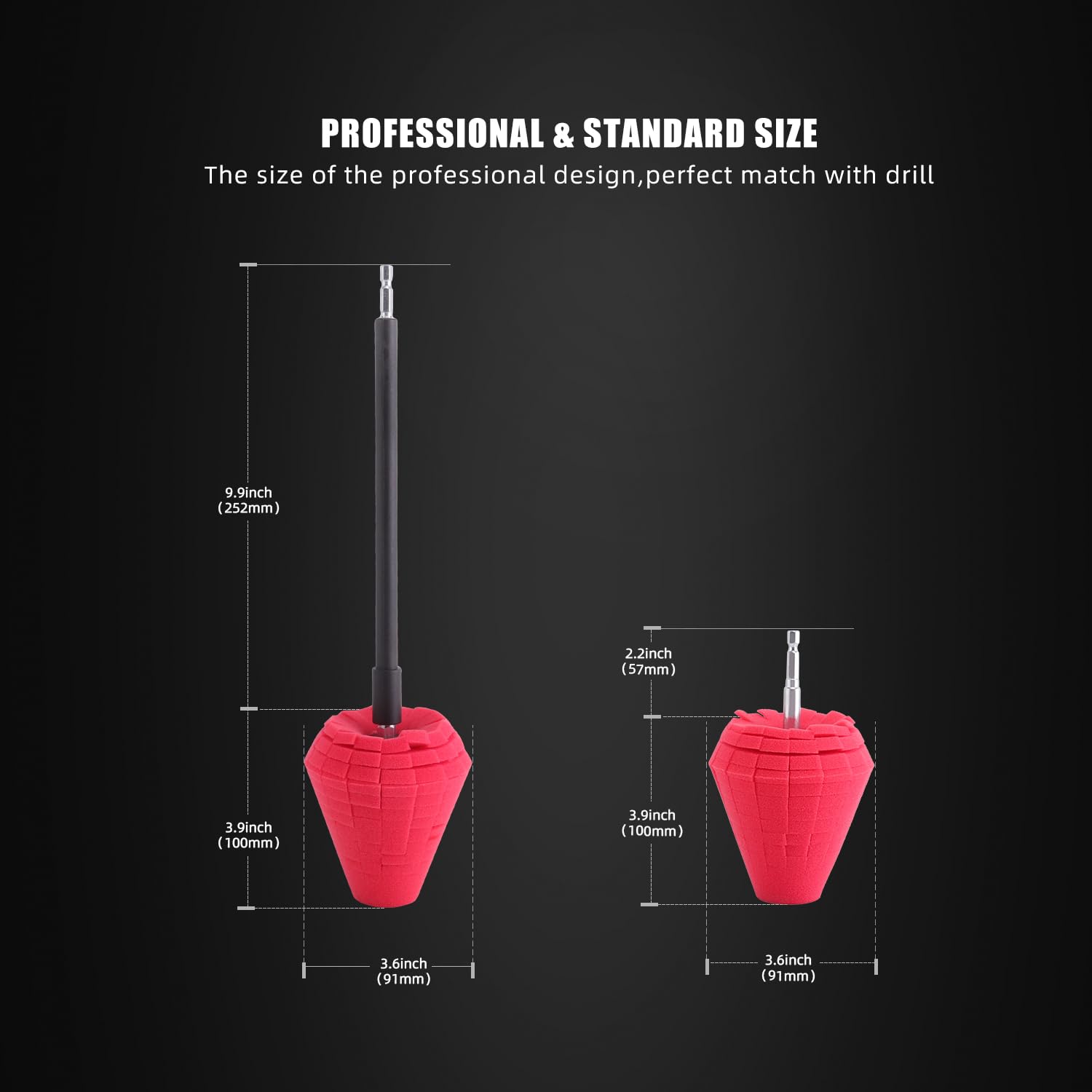 SPTA patented ergonomic diamond design fits tight spaces for versatile polishing