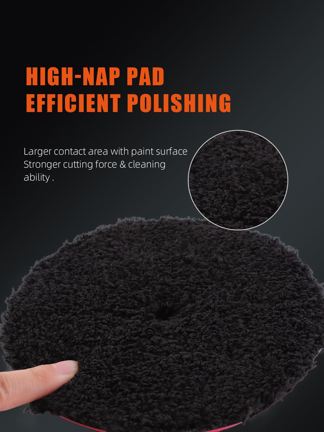 SPTA Microfiber Polishing Pad 150mm soft wear-resistant backing boosts durability.