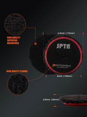 SPTA Microfiber Polishing Pad 150mm thickened sponge core cushions while polishing.