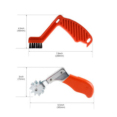 SPTA polishing spur tool keeps pads clean and reduces grit during polishing