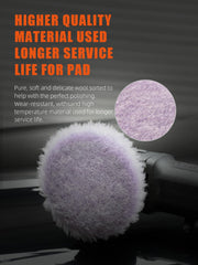 SPTA purple wool buffing pad, 6 inch, designed to reduce heat during polishing