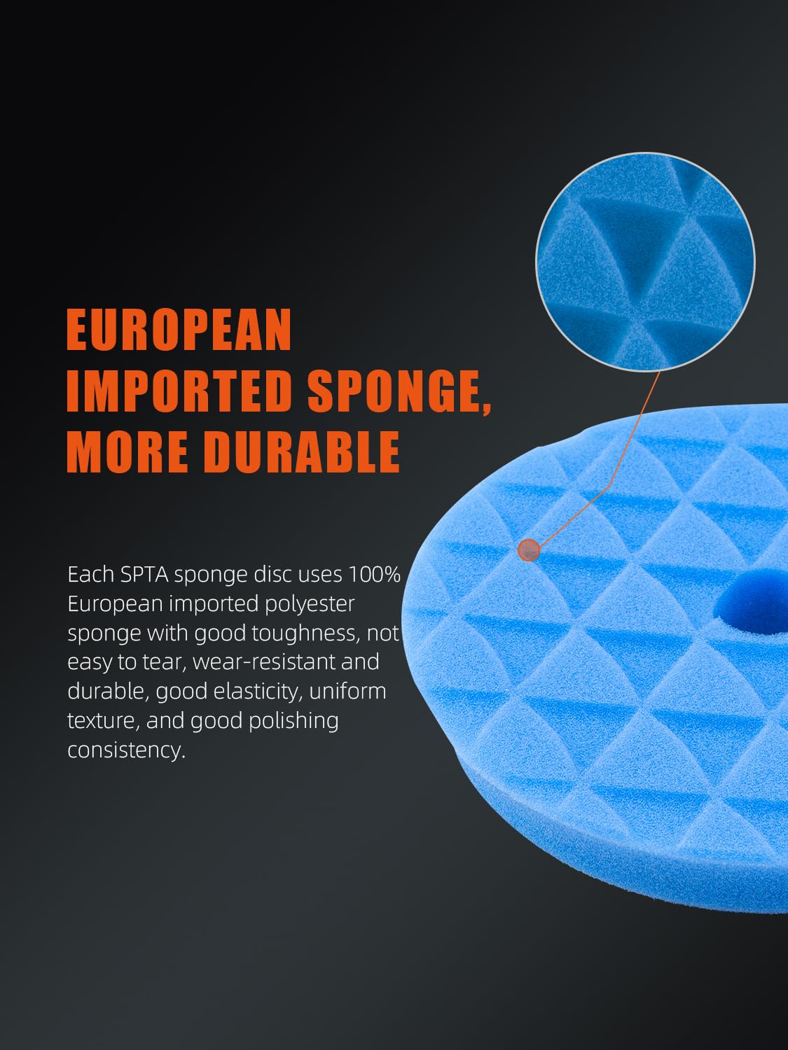 SPTA red finishing pad for refined wax and sealant application.