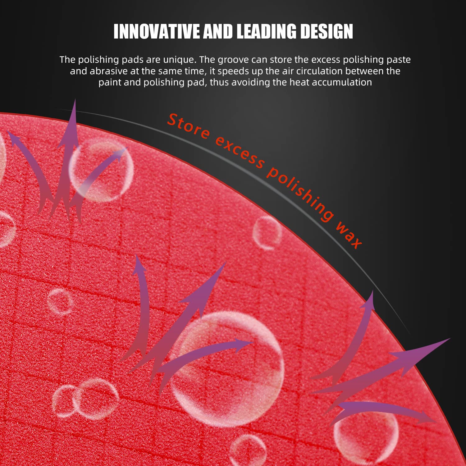 SPTA pad suitable for cars, boats, and glass surfaces with finishing compounds.