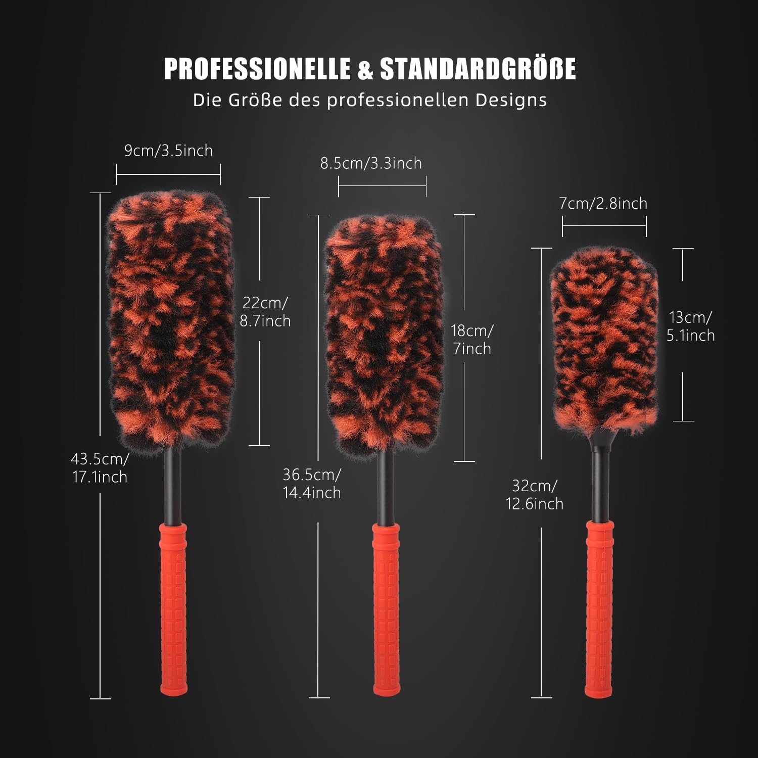 SPTA Rim Cleaner Brush soft synthetic bristles are gentle on finishes.