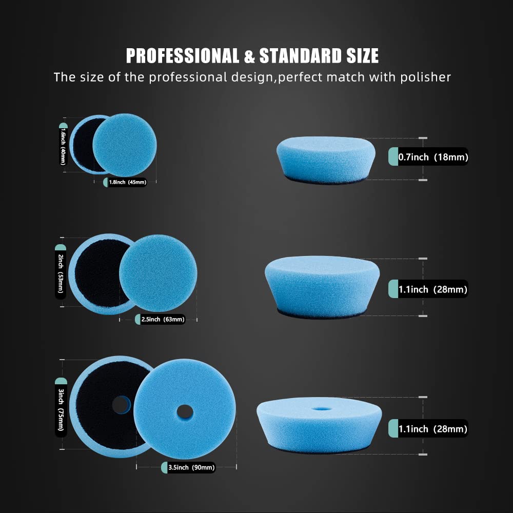 SPTA sponge polishing pad showing varied softness for contours