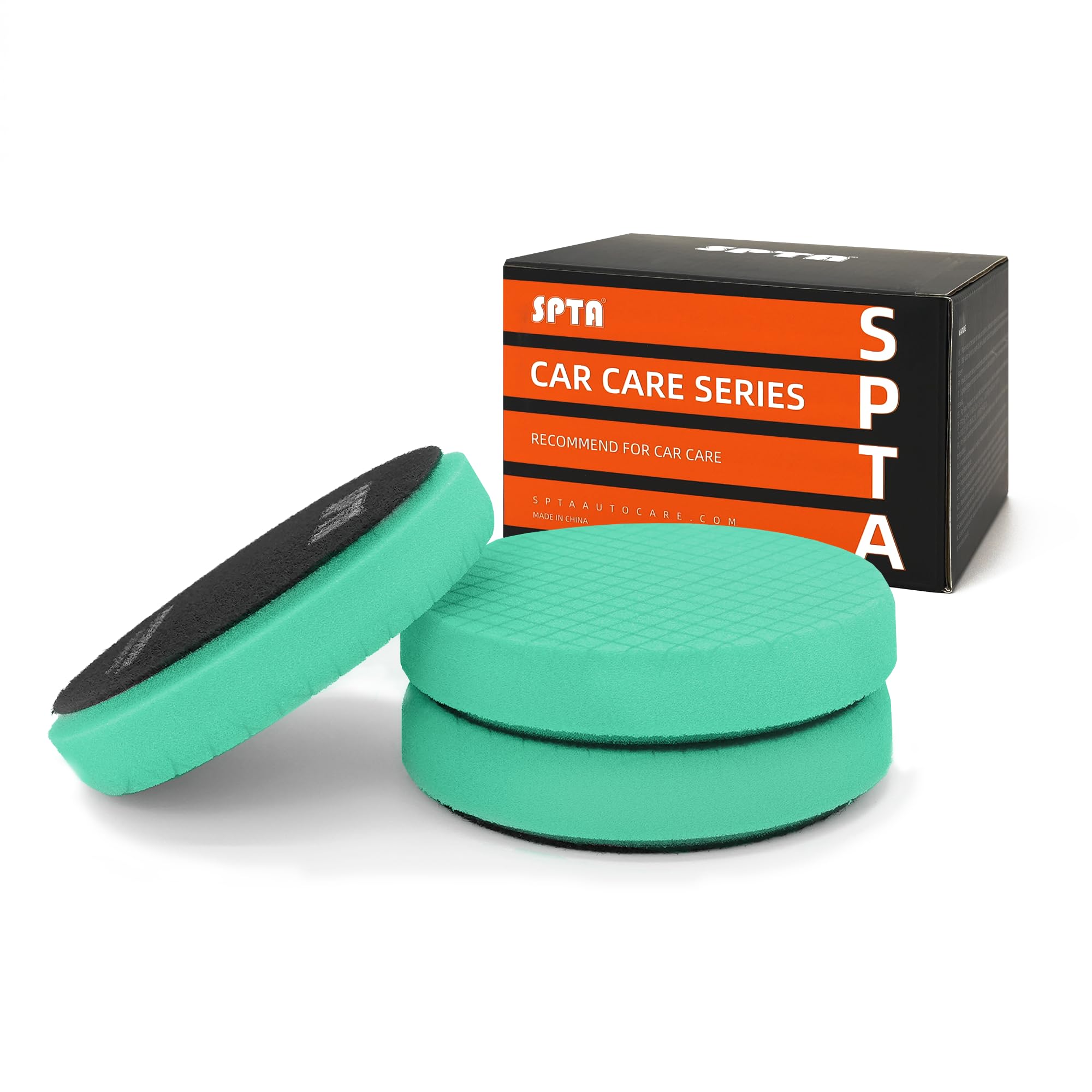 SPTA T120 heavy-cut foam pad with 6.5-inch face for effective defect removal on automotive finishes