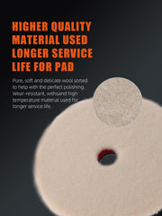 SPTA T130 heavy-cut lamb-wool pad for oxidation removal.