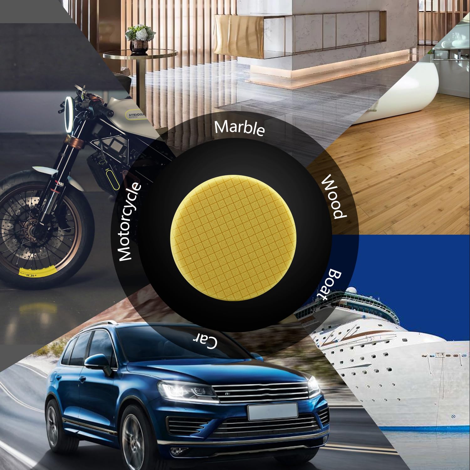 SPTA Yellow T80 pad targets scratches and swirl marks for smoother finishes