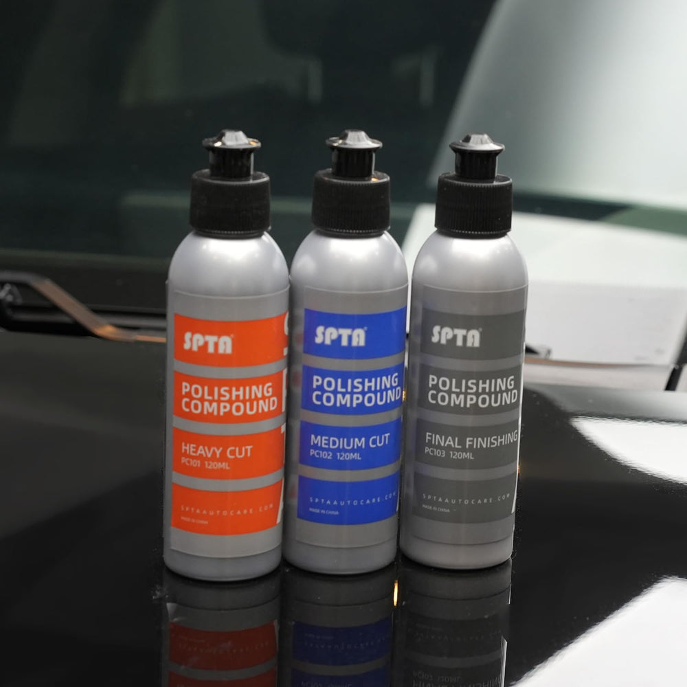 SPTA Three-step system guide for cutting, polishing, finishing.