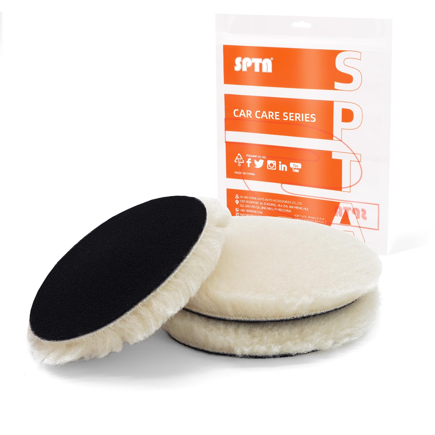 SPTA wool buffing pad 6-inch cutting shows consistent cutting action for smooth prep