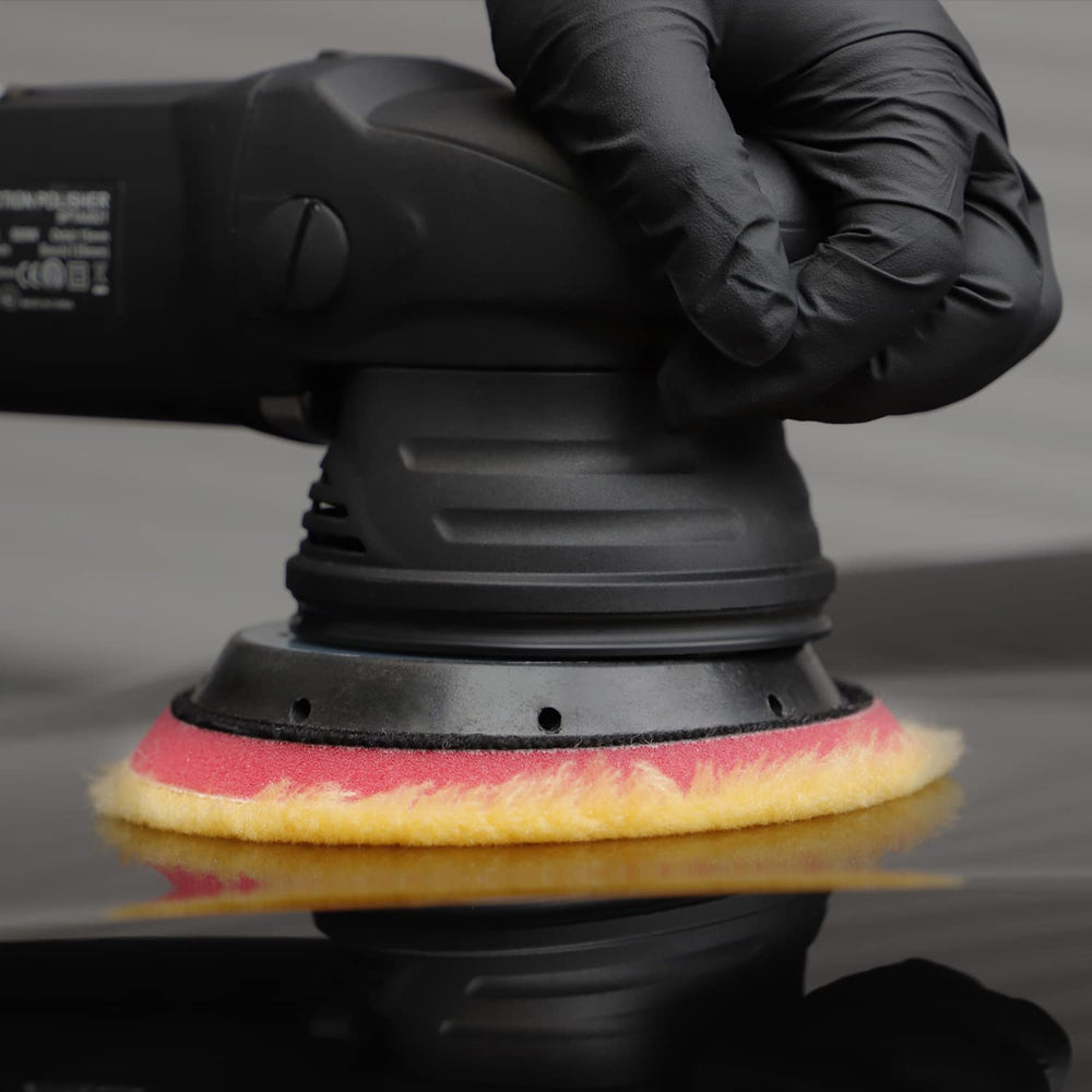 SPTA wool buffing pads hook-loop system enables quick pad changes during polishing
