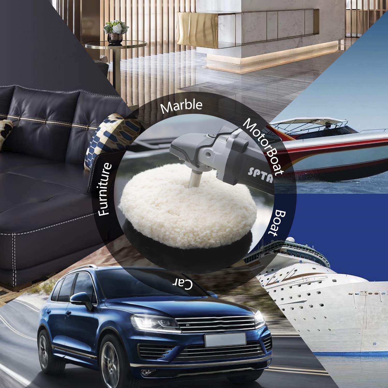 SPTA wool pad effectively removes oxidation on paints and coatings.