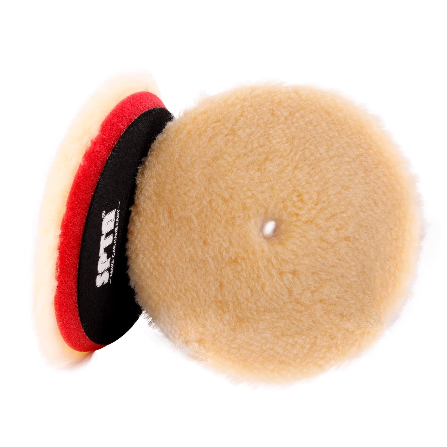 SPTA wool polishing pad 6 inch beige medium cut for automotive surfaces