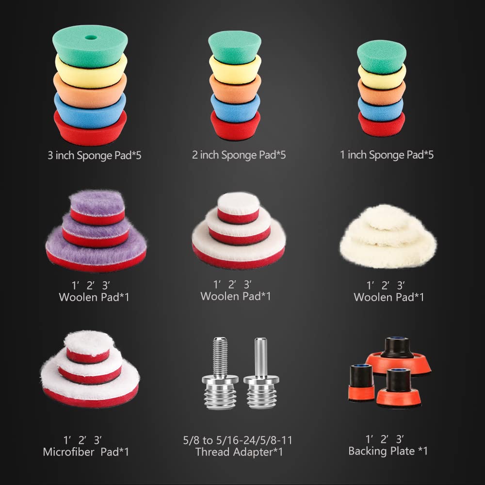 SPTA wool polishing pad with mixed sizes for smooth finishes