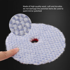 Washed and reusable SPTA wool pad ready for auto detailing
