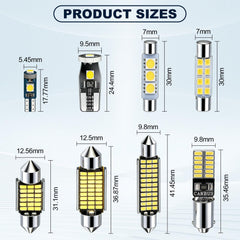 Spurtar 6000K white cabin LED bulbs for bright interior lighting