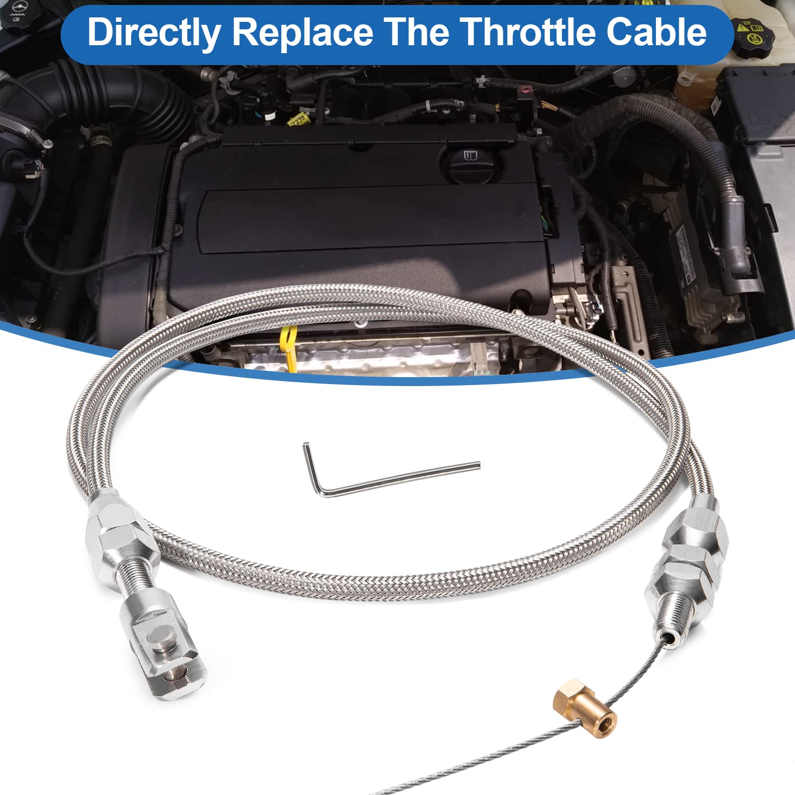 Spurtar aluminum fittings on the throttle cable for durability