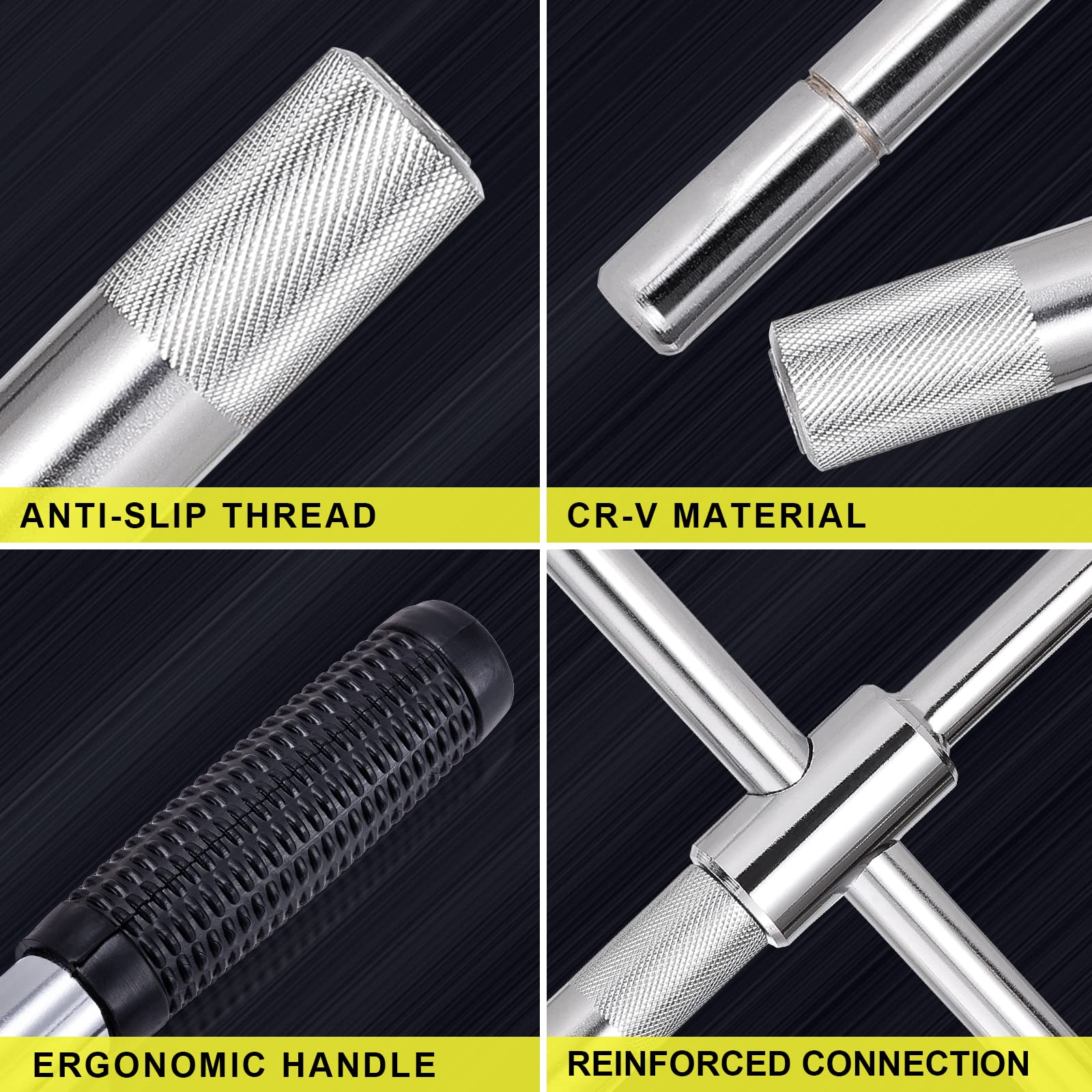 Spurtar durable chrome vanadium steel for reliable torque.