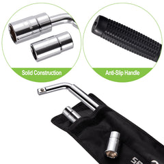 Spurtar non-slip rubber handle provides a secure grip during tire changes