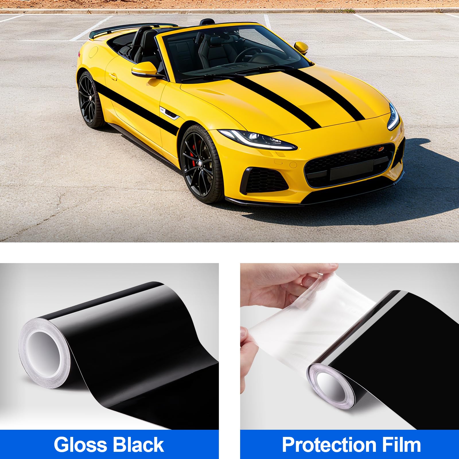 Spurtar side mirror wrap in gloss black for enhanced contrast and protection