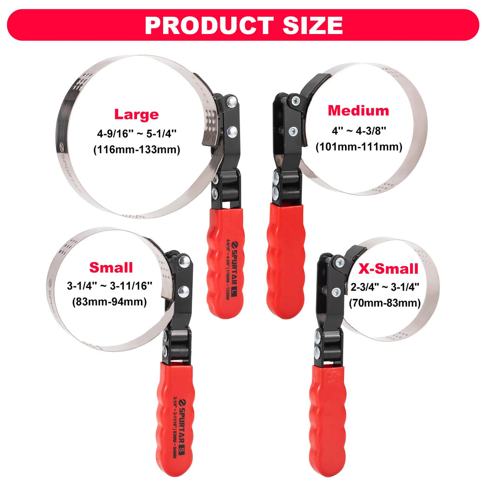 Spurtar X-Small 70-83mm wrench for tight engine bays.