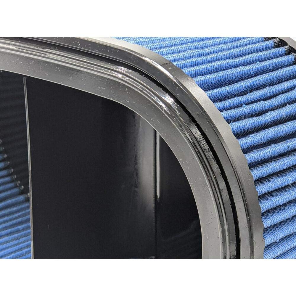 SR1 Attack Blue C8 air filter installed in the stock airbox for seamless drop-in.