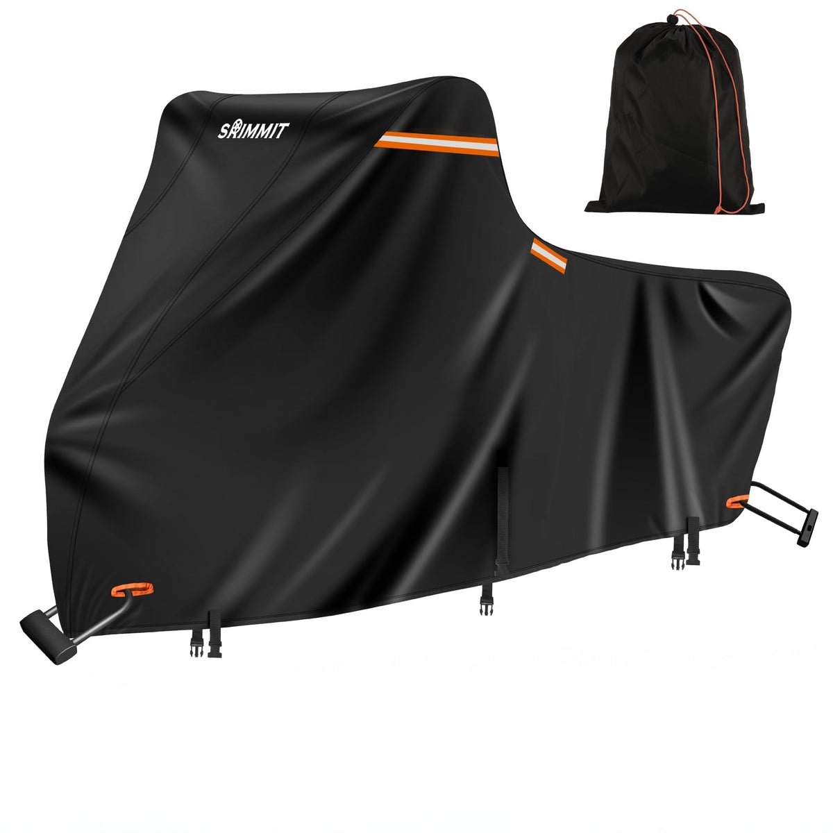 SRIMMIT motorcycle cover outdoor waterproof 420D protects bike from rain and sun