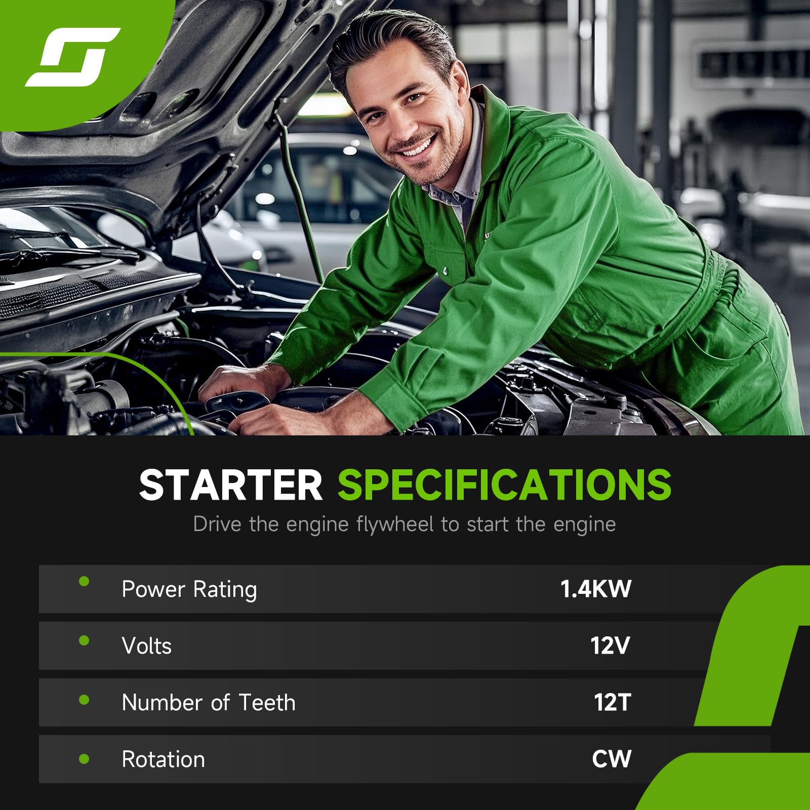 srosant 17986 starter for GMC Acadia ensures smooth engine cranks
