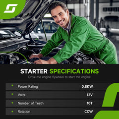 Srosant 19169 starter for John Deere models enables quick, dependable starts.