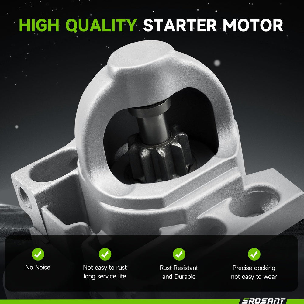 Close-up of Srosant starter components and build quality