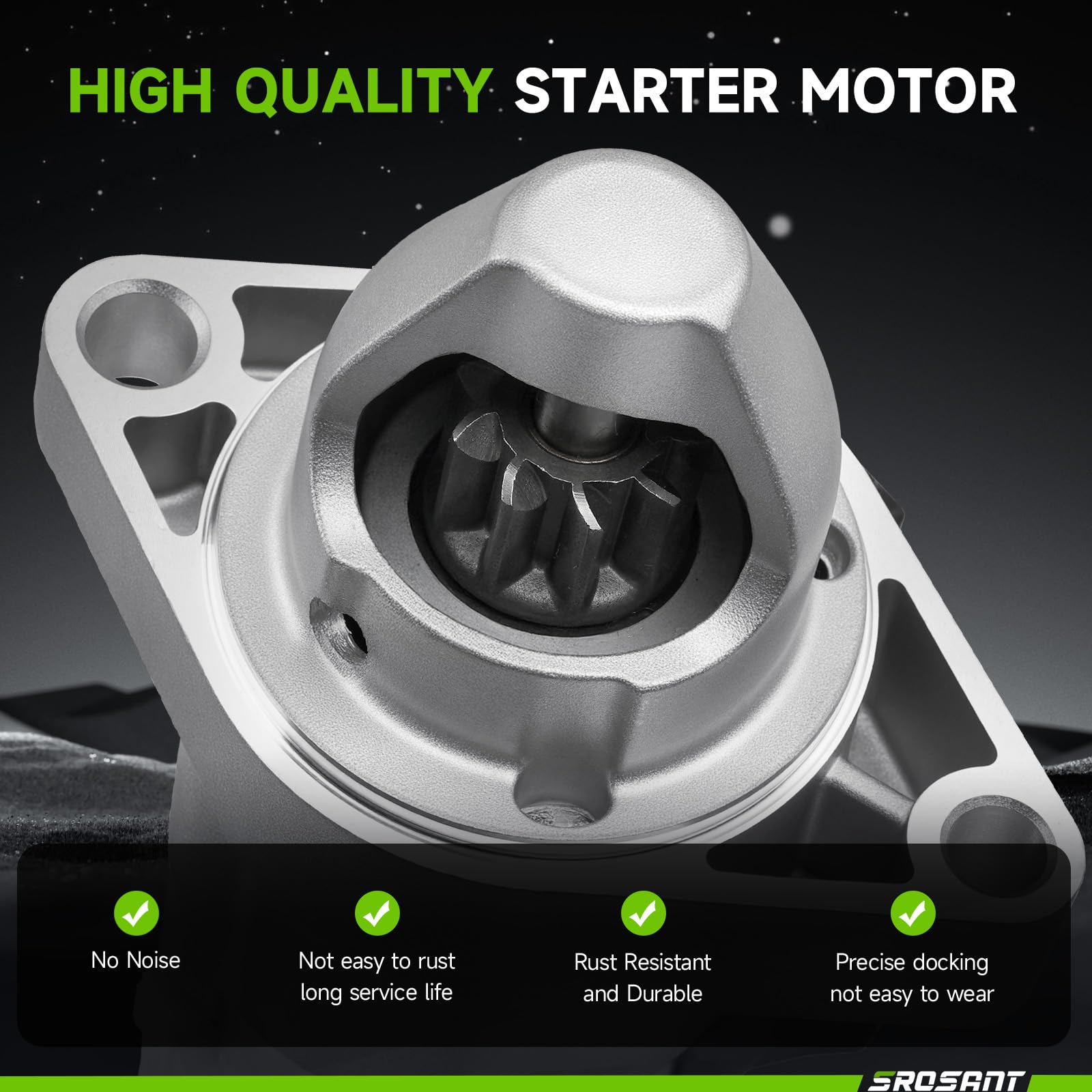 Srosant starter image highlights OEM-fit for multi-model compatibility.