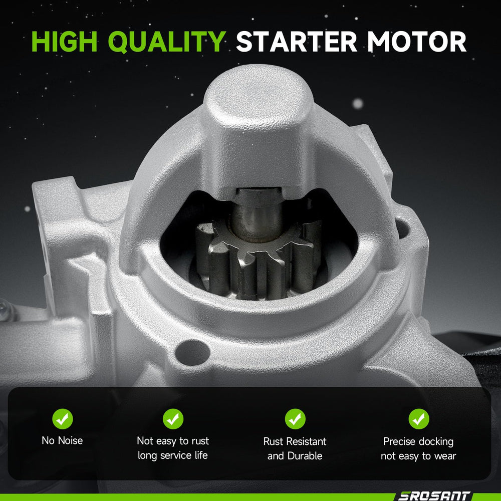 Srosant starter terminal closeup, showcasing connection points for easy installation.