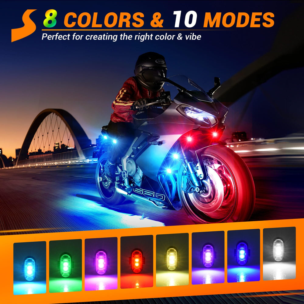 SS VISION LED strobe with 8 colors for clear night alerts.