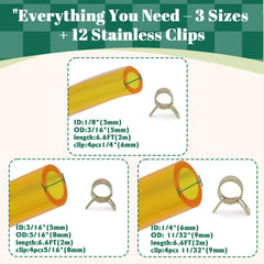 SSFOLPFEE premium TPU fuel line 5mm ID 8mm OD provides durable connections for gas and diesel.