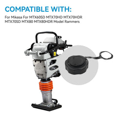 SsllZdq twist-lock fuel cap enables easy, tool-free installation on Mikasa rammers.