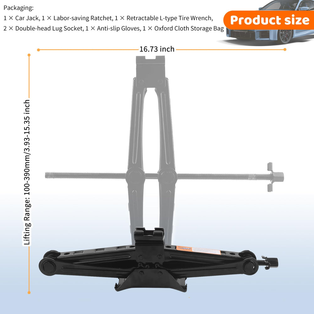 SSNNUU 360° rotatable head jack enables precise chassis alignment.