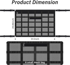 SSNNUU double-layer polyester mesh offers durable storage with clear item visibility.