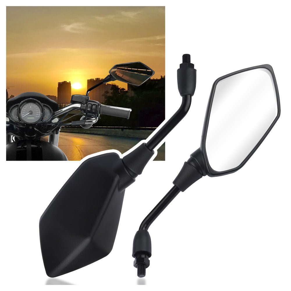 SSNNUU motorcycle mirror wide-angle 360-adjustable for clear rear visibility on rides.