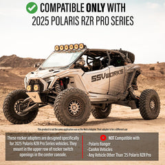 SSV Works 240-RZ6-RSA6 aligns with Polaris Pro dash, clean factory look