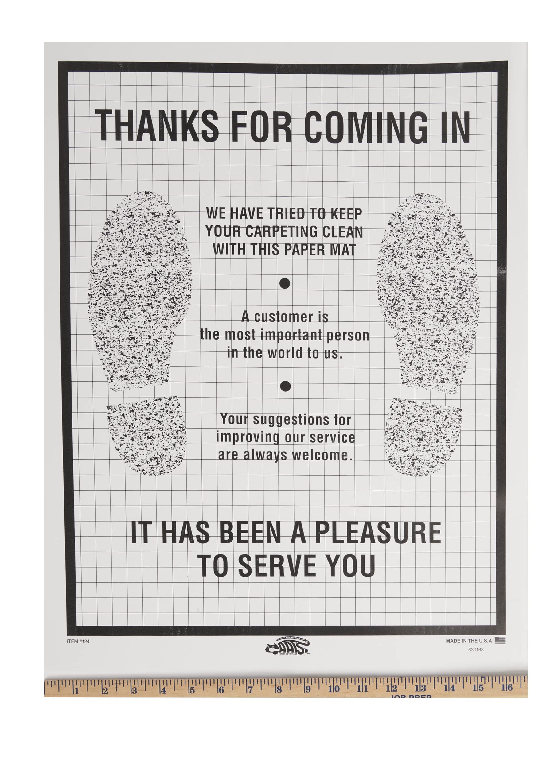 SSWBasics mats simplify post-service cleanup with easy disposal.