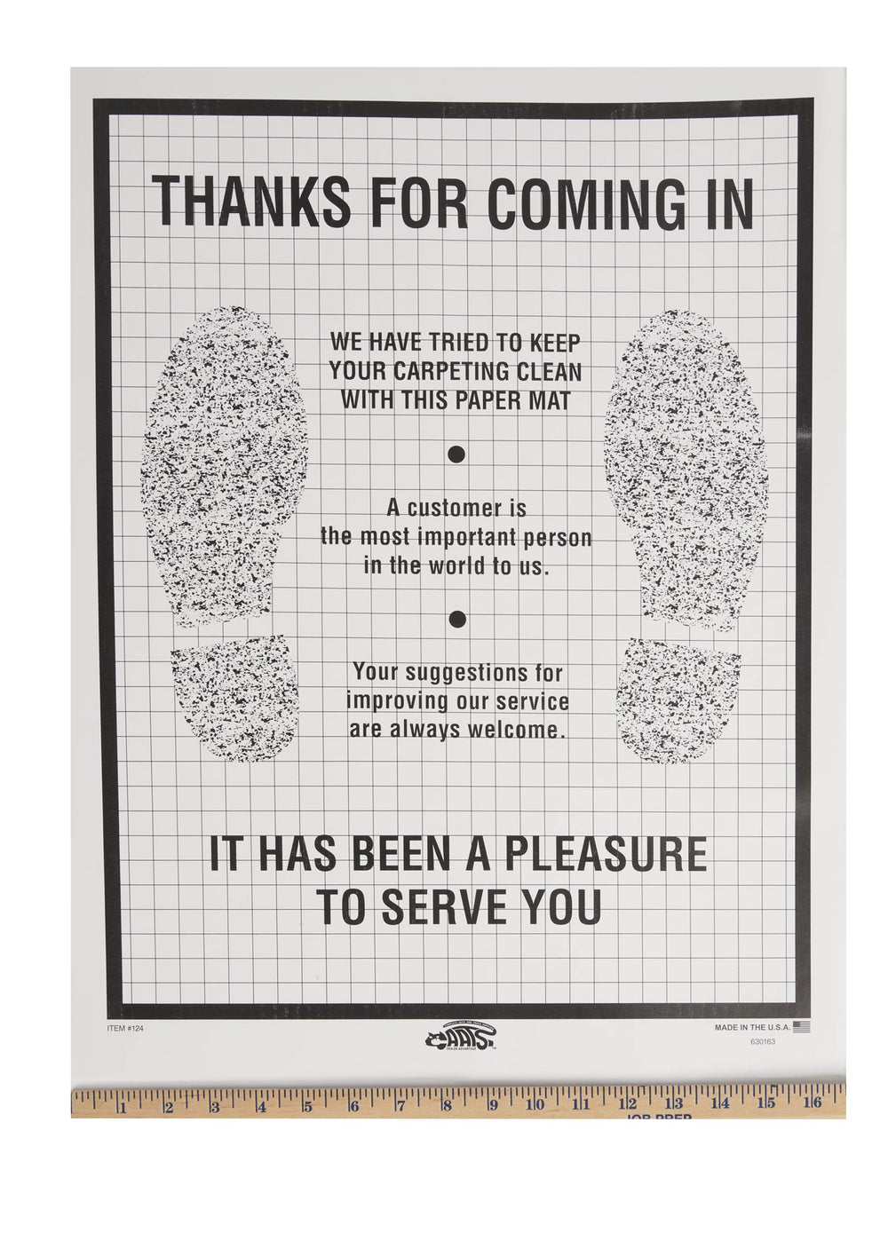SSWBasics mats simplify post-service cleanup with easy disposal.