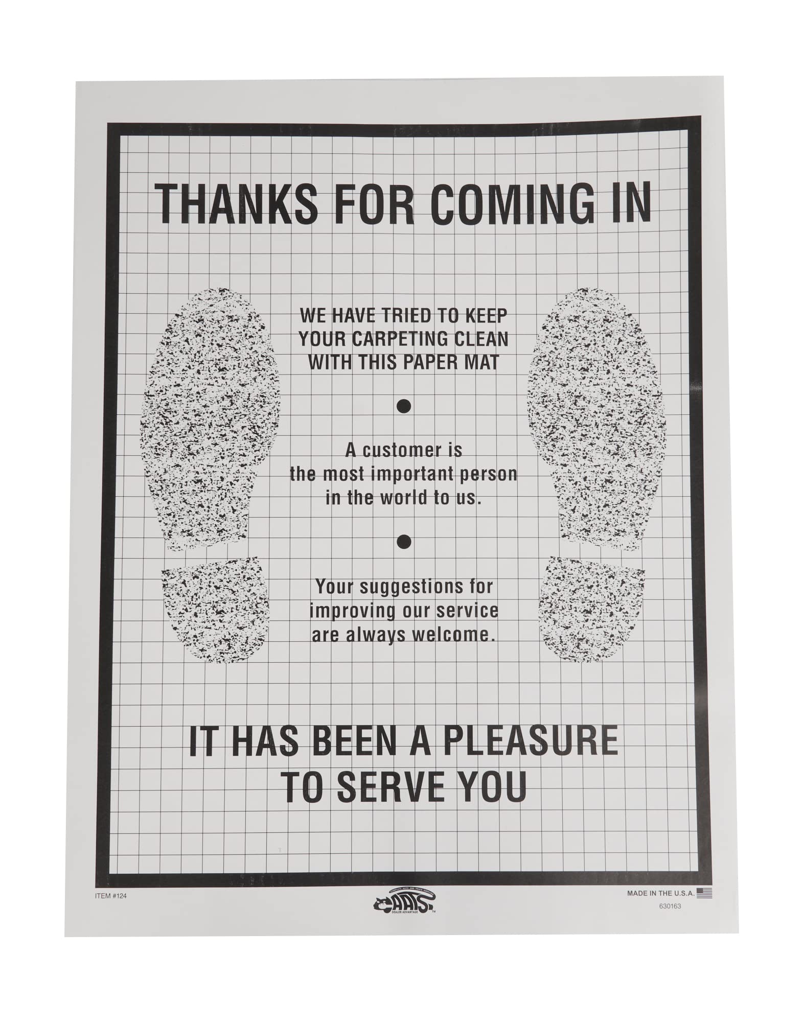 SSWBasics disposable auto floor mats in a case of 500 protect interiors during service.