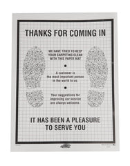SSWBasics disposable auto floor mats in a case of 500 protect interiors during service.