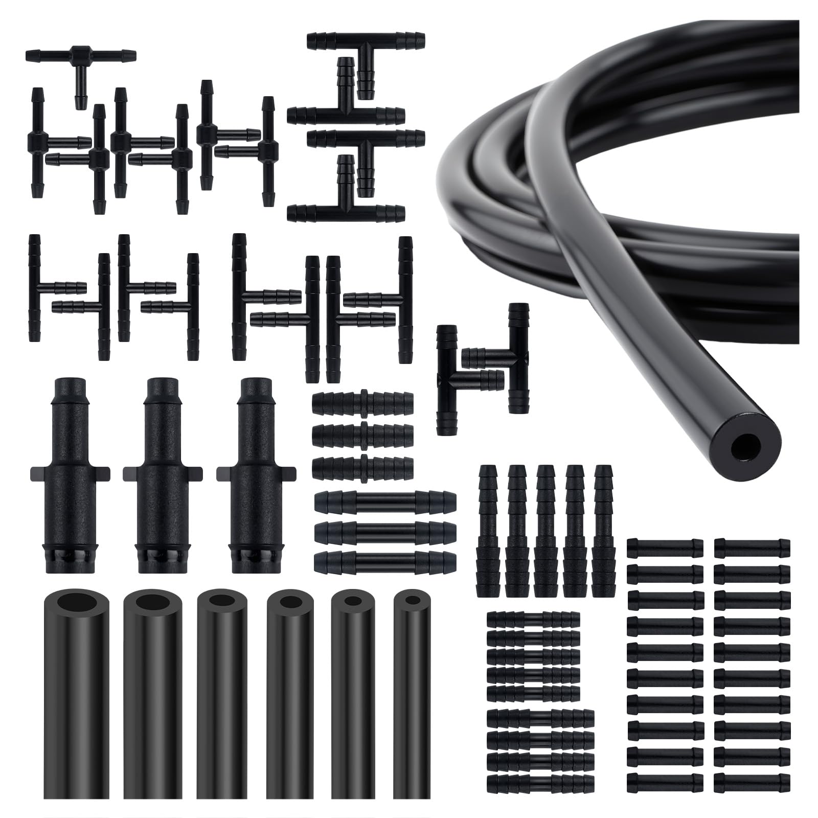 Stacool 6-piece silicone vacuum hose kit with 64 connectors for easy auto line replacement